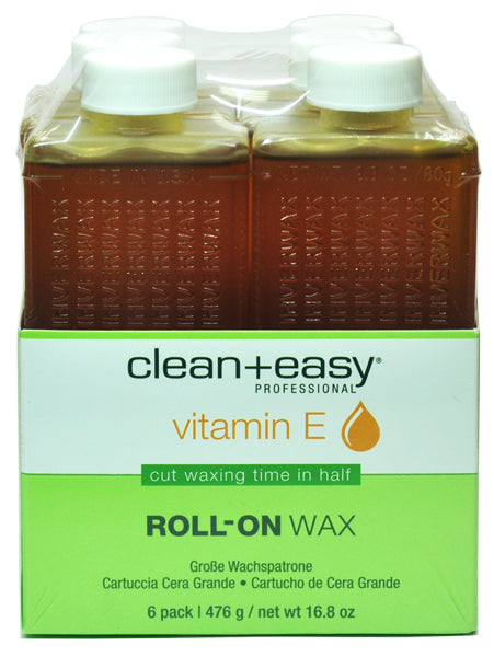 6-Pack Large Vitamin E Wax Refill for Clean & Easy Hair Removal
