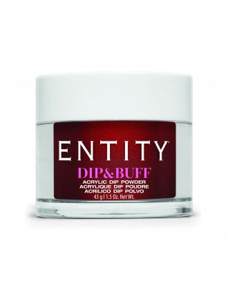 Entity Dip and Buff Encore Nail Dip Powder - 43 G | 1.5 Oz, Deep Red Pearl Color #239