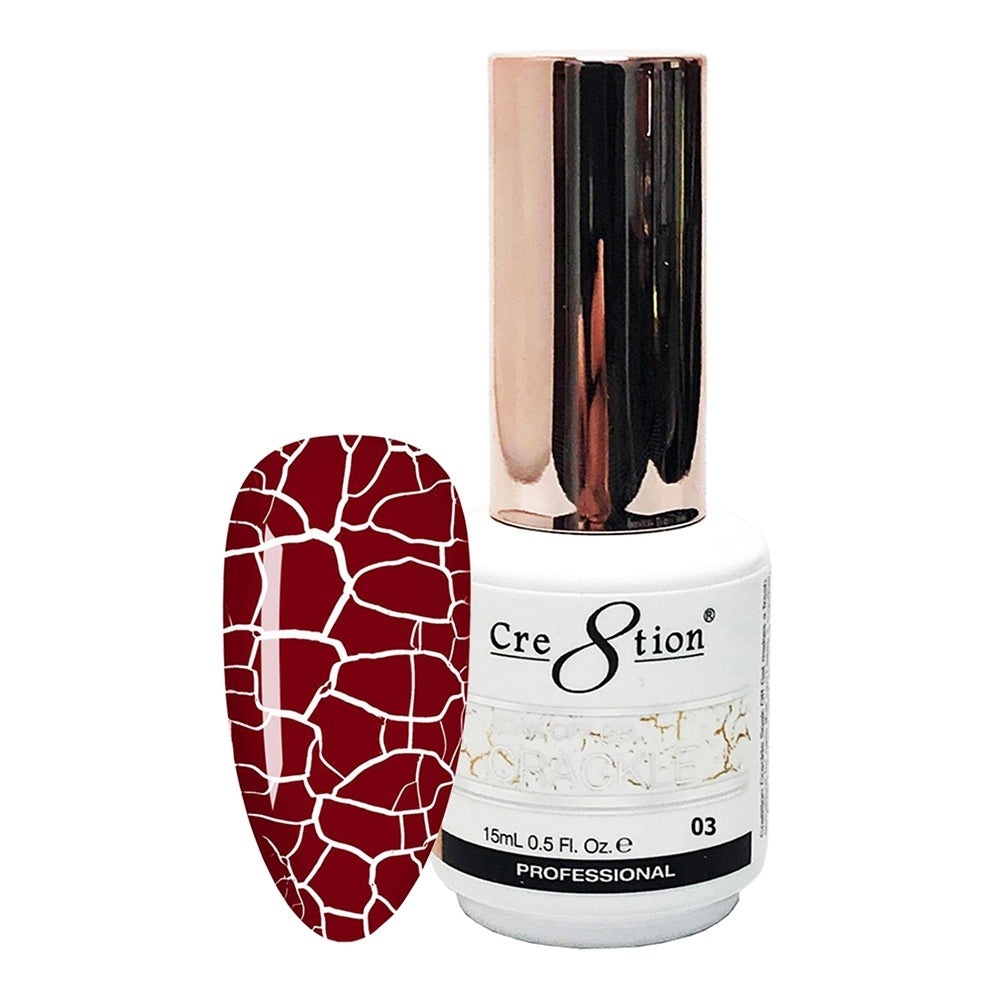 High - Quality Cre8tion #03 Soak - Off Crackle Gel Polish