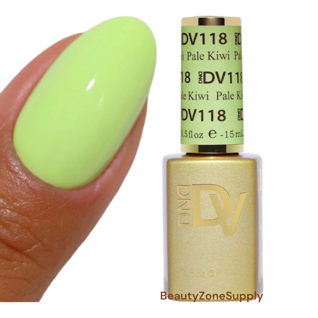 DND Diva 0.5 oz Gel Polish in Pale Kiwi Shade #118