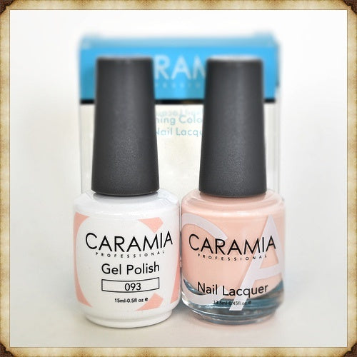 Caramia Brand Duo Set of Gel Nail Polish and Lacquer in Shade 093