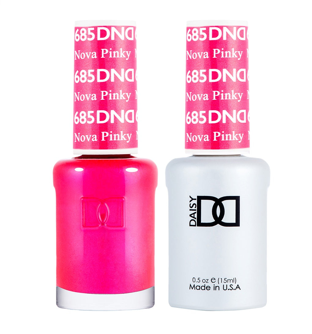 DND Nova Pinky #685 Duo Gel Polish and Matching Lacquer
