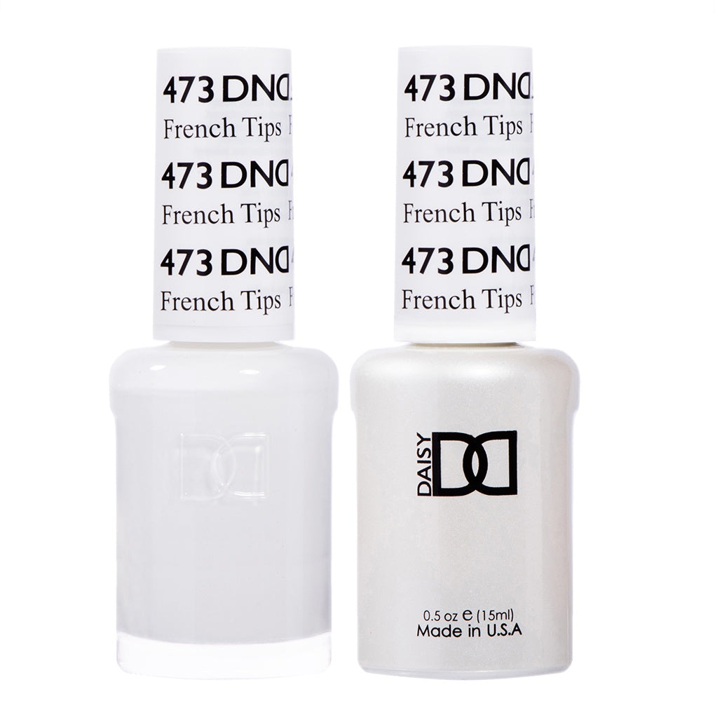 DND #473 French Tip Duo: Premium Gel Polish and Matching Varnish