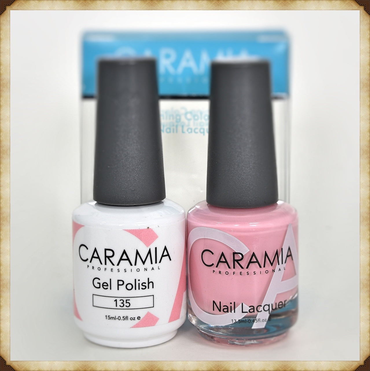 135 Caramia Duo Set: Gel & Lacquer Combo for Stunning Nails