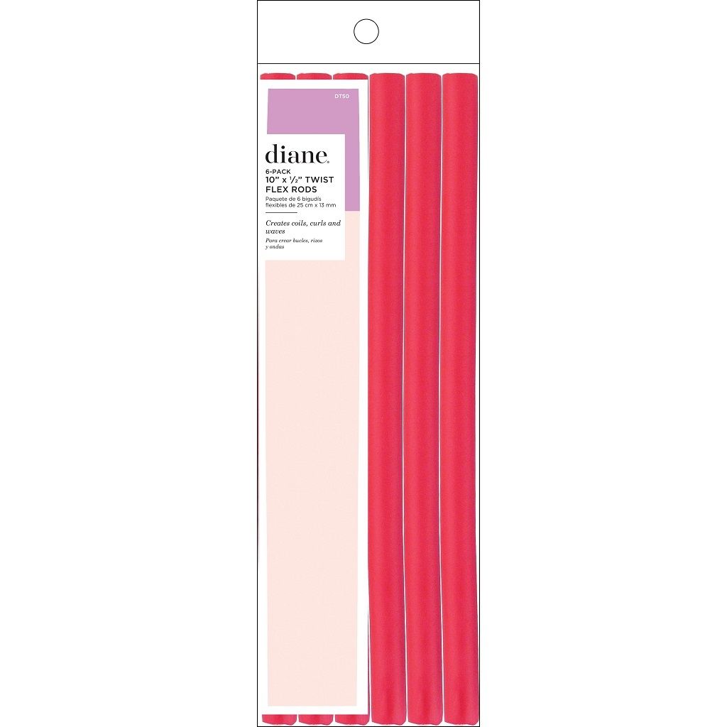 6-Pack of 1/2-Inch Red Diane Twist-Flex 10 Rods DT50