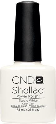 CND Shellac Studio Gel Polish in White, 0.25 Fluid Ounce