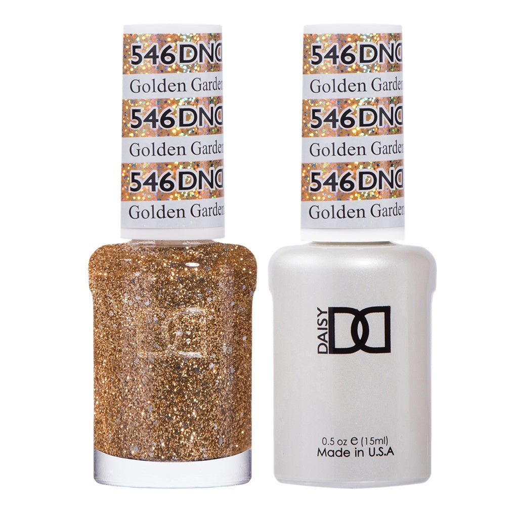 DND Duo Gel Nail Polish and Lacquer Set - Golden Gardens Collection #546