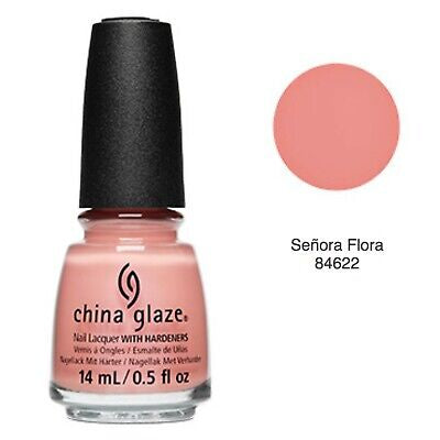 China Glaze Branded Nail Lacquer - Senora Flora, 0.5 Ounce Bottle, Product Code #84622