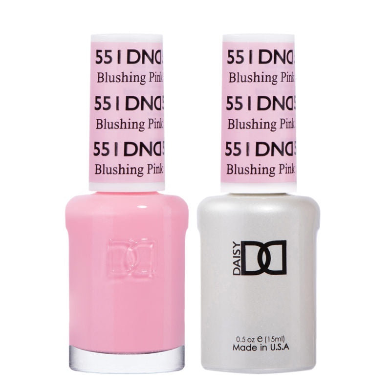 DND Duo Set of Gel Polish and Lacquer in Blushing Pink Color, Shade #551