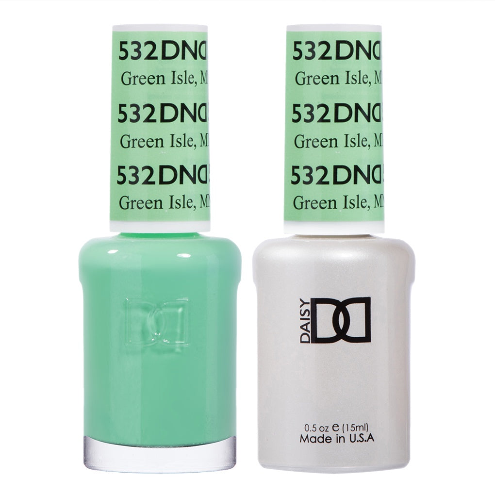 DND Duo: Green Isle #532 Gel Polish and Matching Lacquer