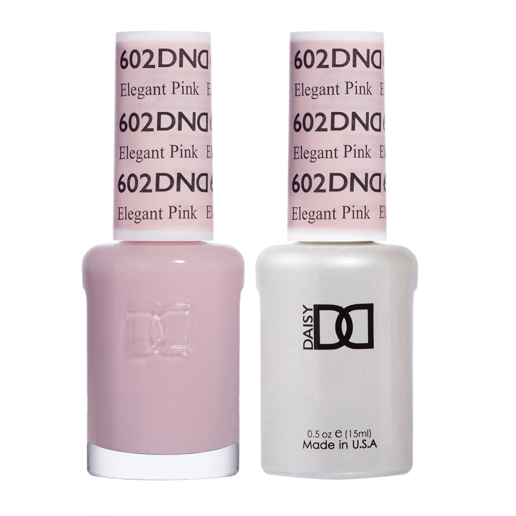 DND Duo Gel Polish and Matching Lacquer in a Gorgeous Elegant Pink Shade #602
