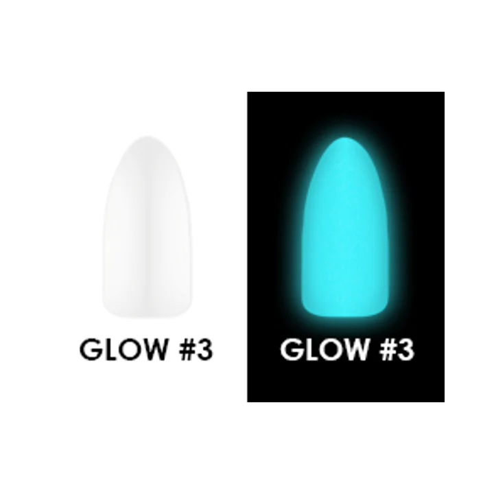 Chisel 2 - ounce Acrylic and Dipping Powder Set from the Glow - in - the - Dark Collection, No. 03 for Nail Art Creation