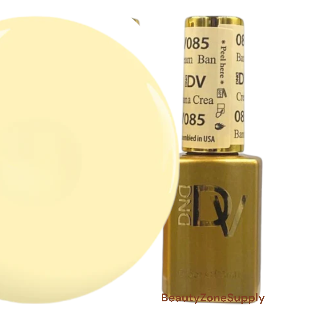 DND Diva Professional Gel Nail Polish - 0.5 oz - Shade 085 Banana Cream