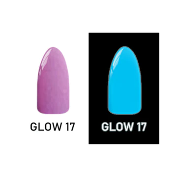 Chisel 2-Ounce Glow In The Dark Collection 17 Acrylic and Dipping Powder Set for Nail Art