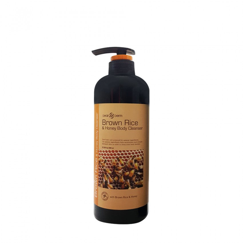 Dearderm All - Natural Organic Brown Rice and Honey Body Wash, Large 27.05 Fluid Ounces (800ml) Size