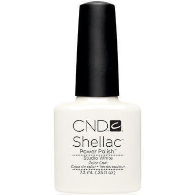 CND Shellac Studio Gel Polish in White, 0.25 Fluid Ounce