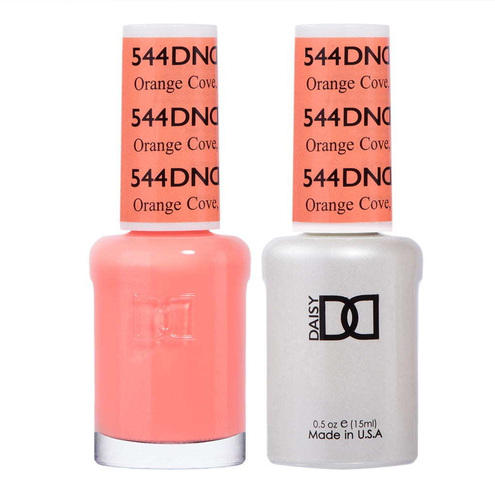 DND Orange Cove #544 Duo Gel Polish and Matching Lacquer