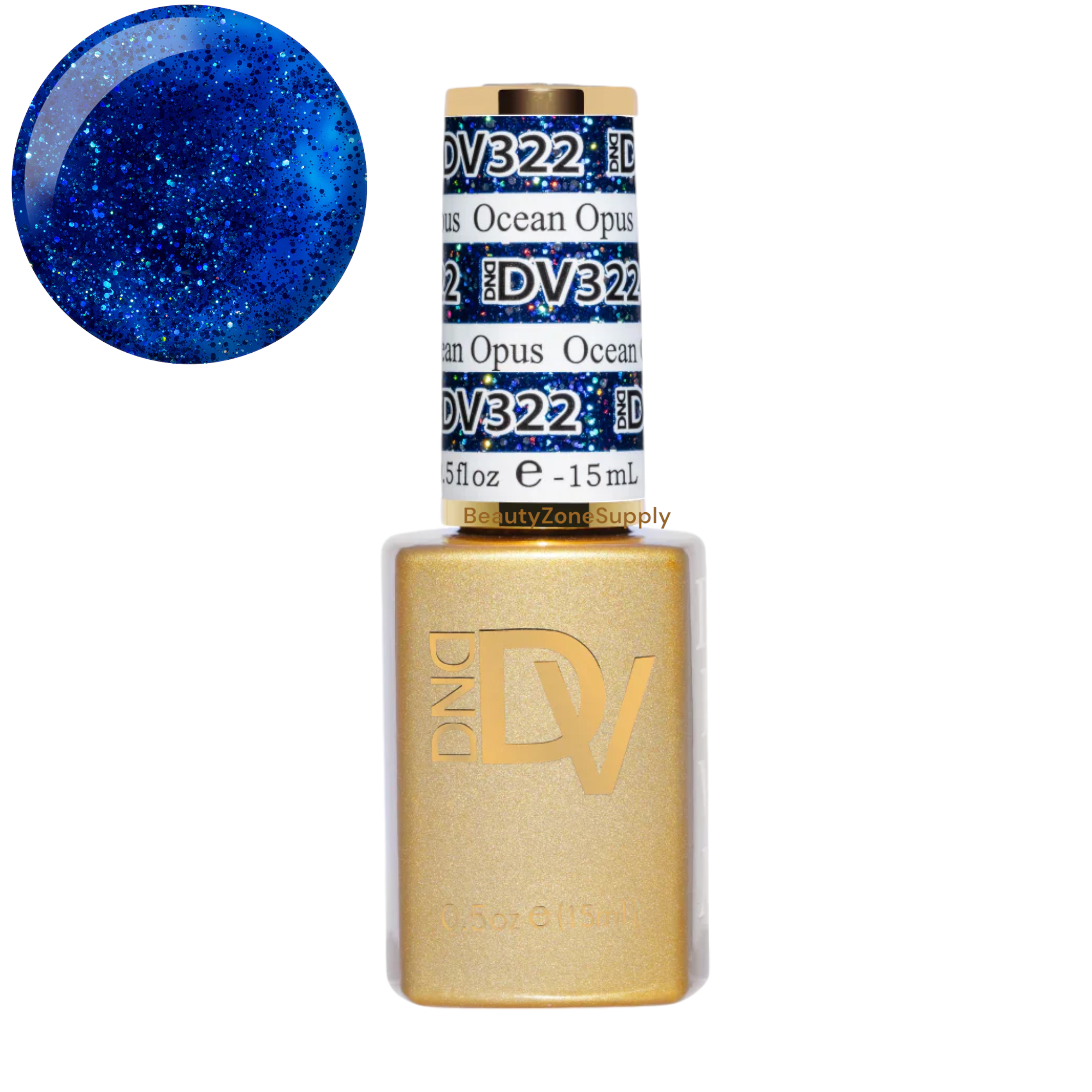 DND Diva Gel Nail Polish Platinum Ocean Opus Collection, 0.5 oz, Shade #322