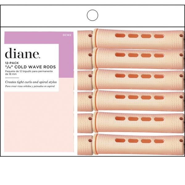 Diane 11/16 Cold Wave Rod Curlers for Perfect Hair Perm #DCW2
