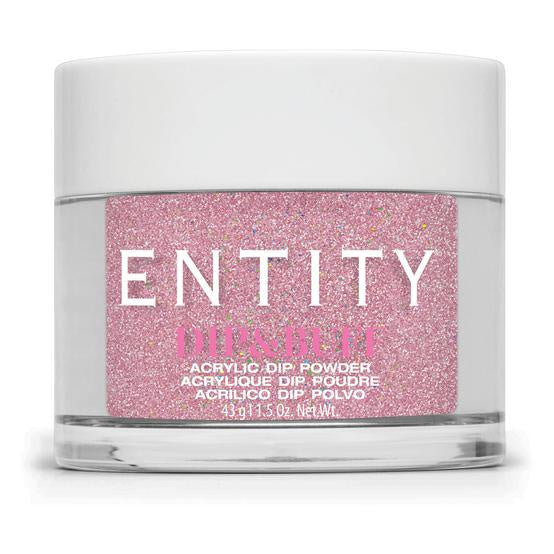 Entity Dip & Buff Glitzerazzi Nail Dip Powder, 43 Grams | 1.5 Ounces, Pink Glitter, Product #524