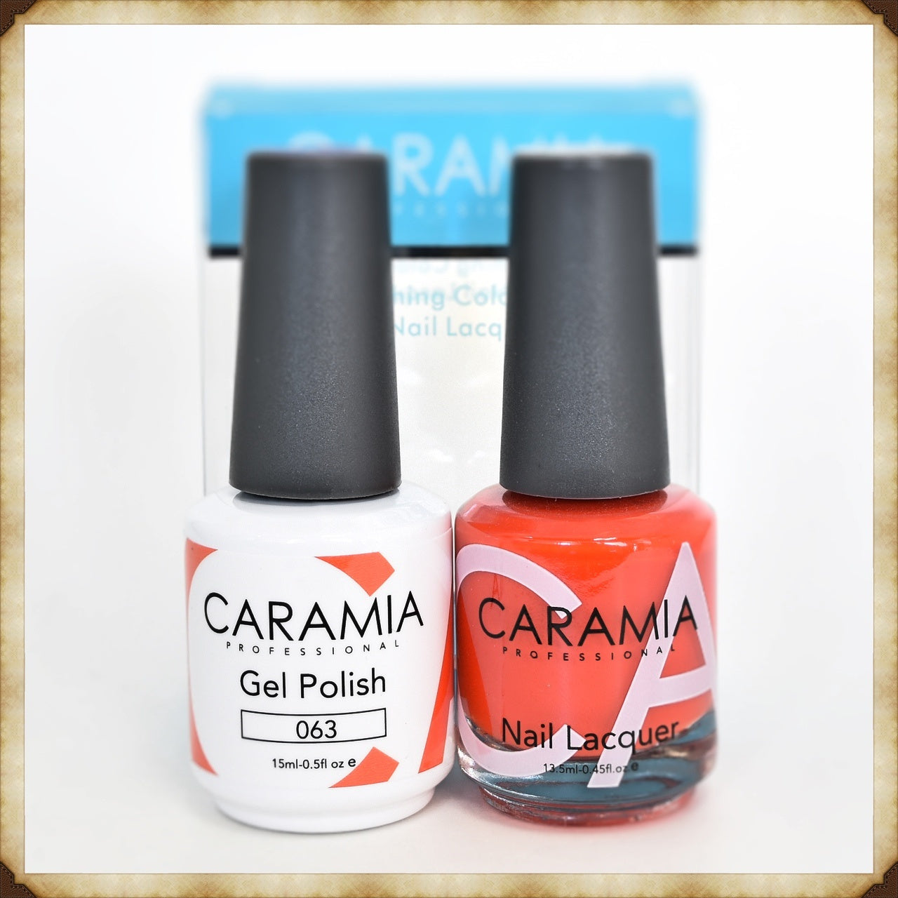 Caramia Brand Duo Set of Gel Polish and Lacquer, Shade 063