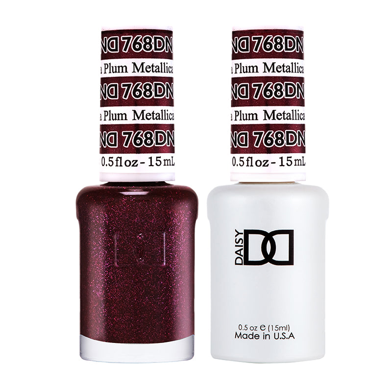 DND Metallica Plum #768 Duo Gel and Lacquer Set