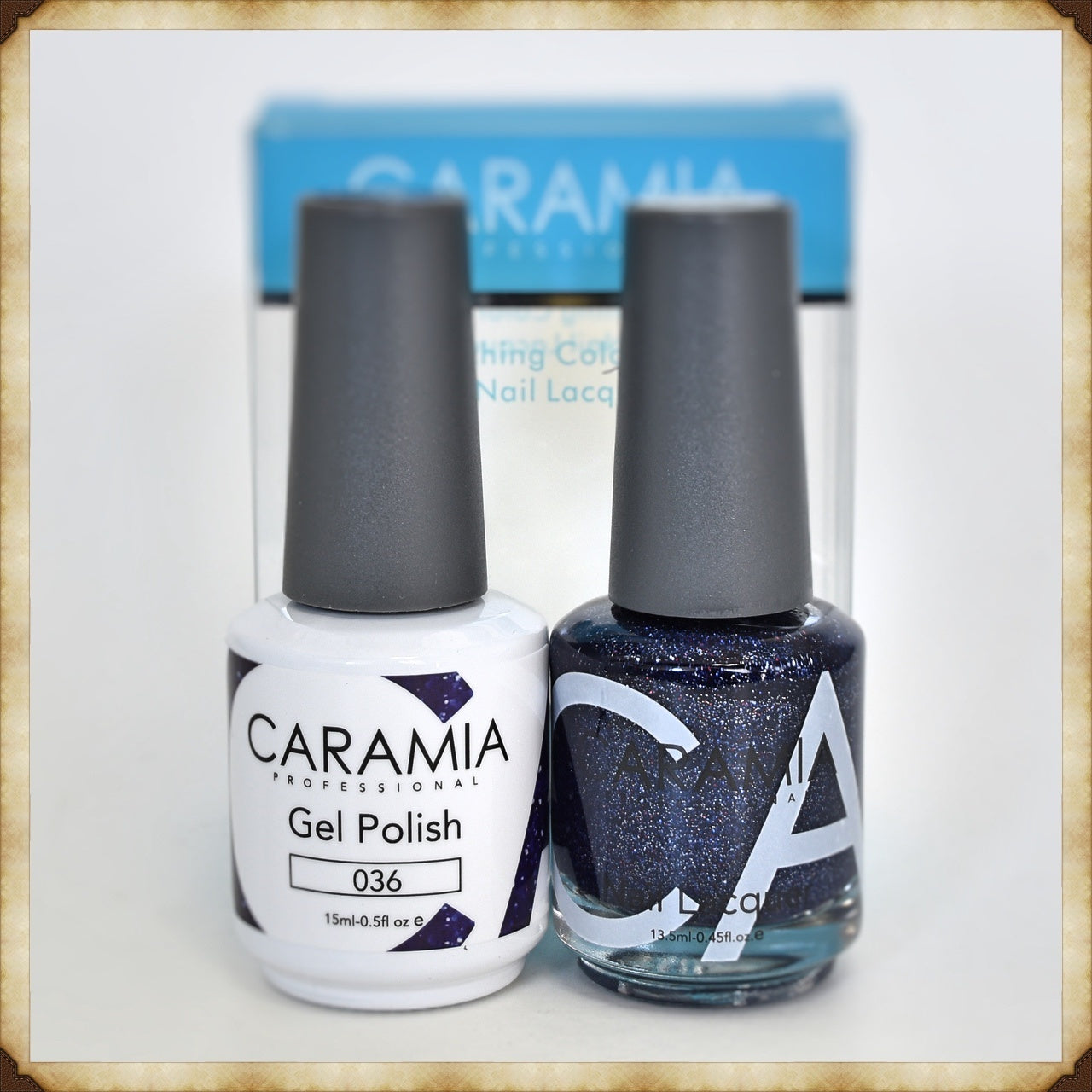 Caramia Duo Set of Gel Nail Polish and Lacquer in Shade 036