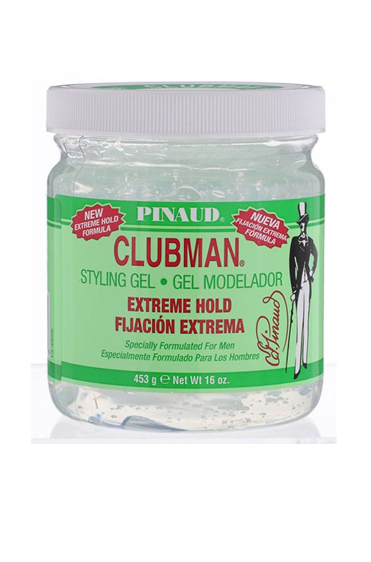 Clubman Pinaud Premium Hair Styling Gel with Super Clear Formula and Extreme Superhold - 16 oz Jar (#279260)