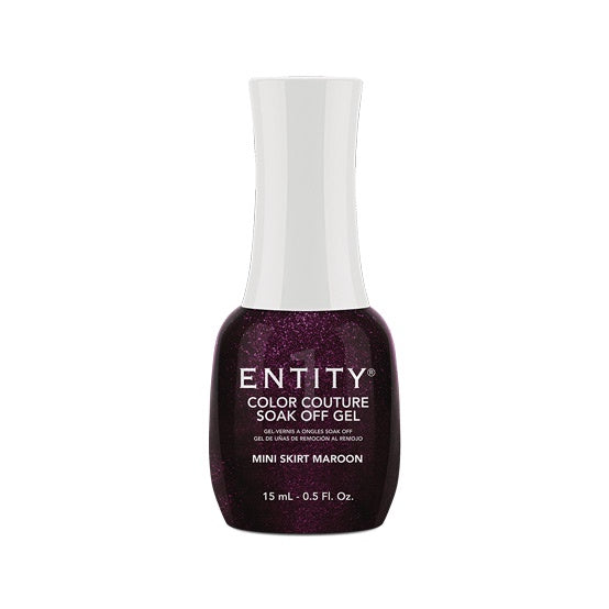 Entity Brand Gel Mini Skirt in Deep Maroon Color, 15 Milliliters | 0.5 Fluid Ounces, Product Code #634
