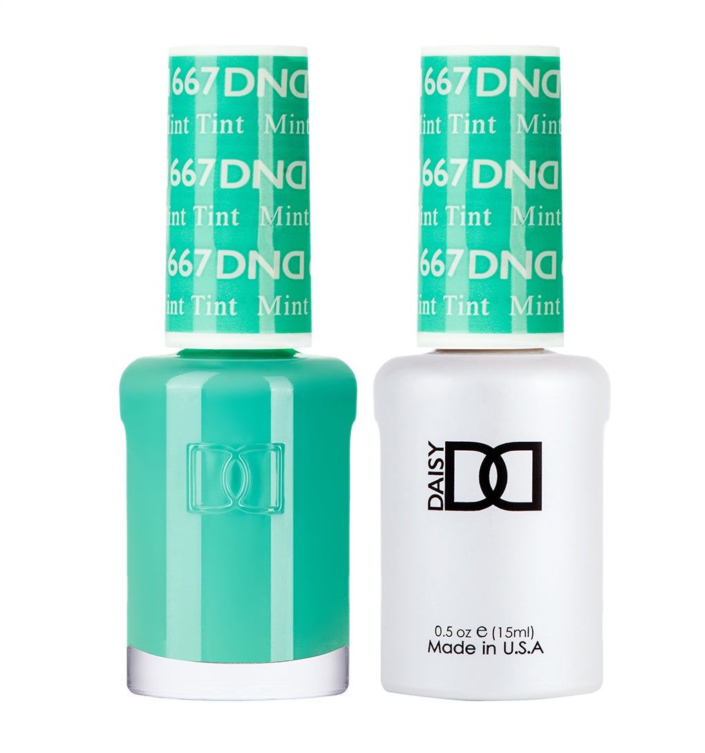 DND Duo Gel Polish and Lacquer Set - Mint Tint Color #667