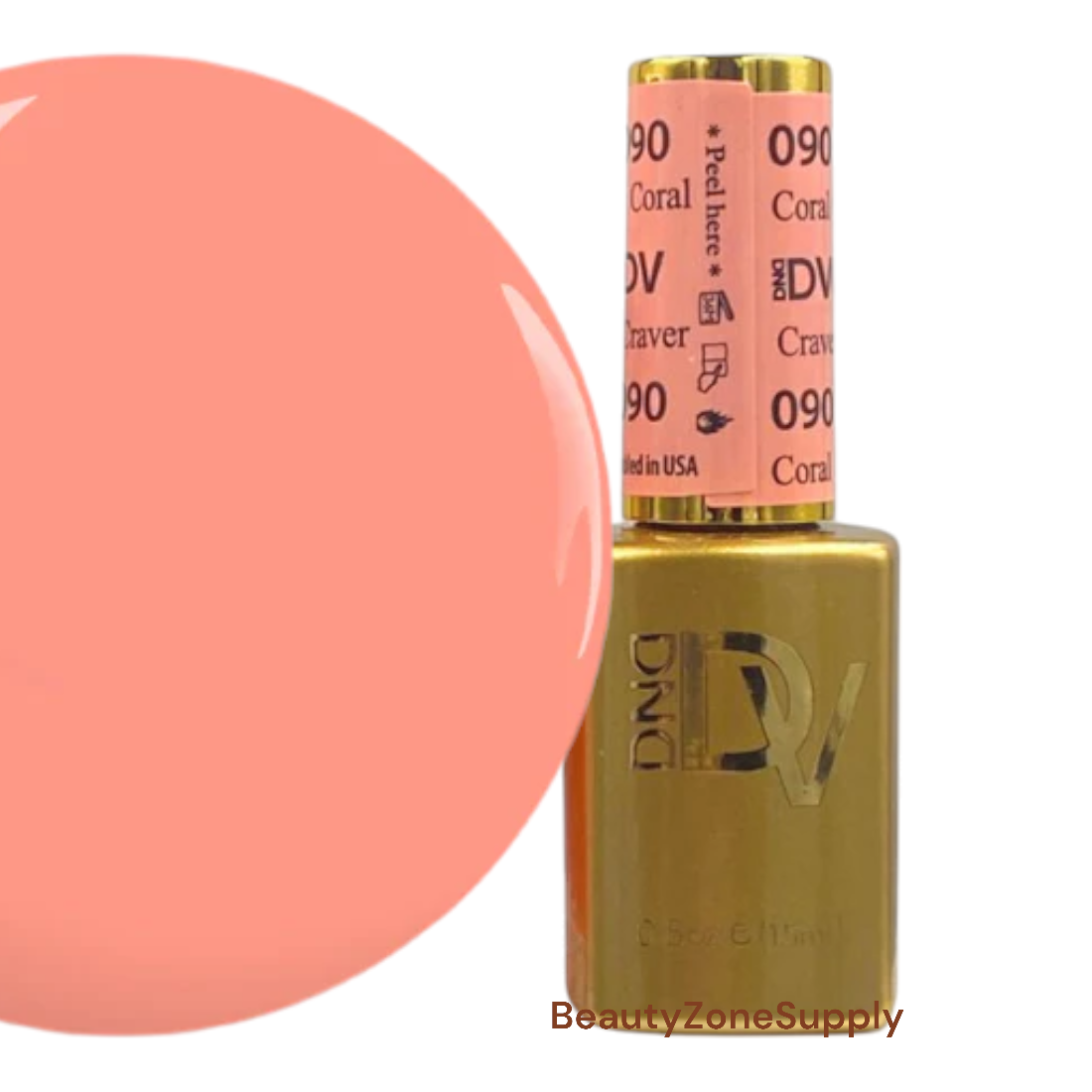 DND Diva 0.5 oz Gel Polish in Cravers Coral Shade