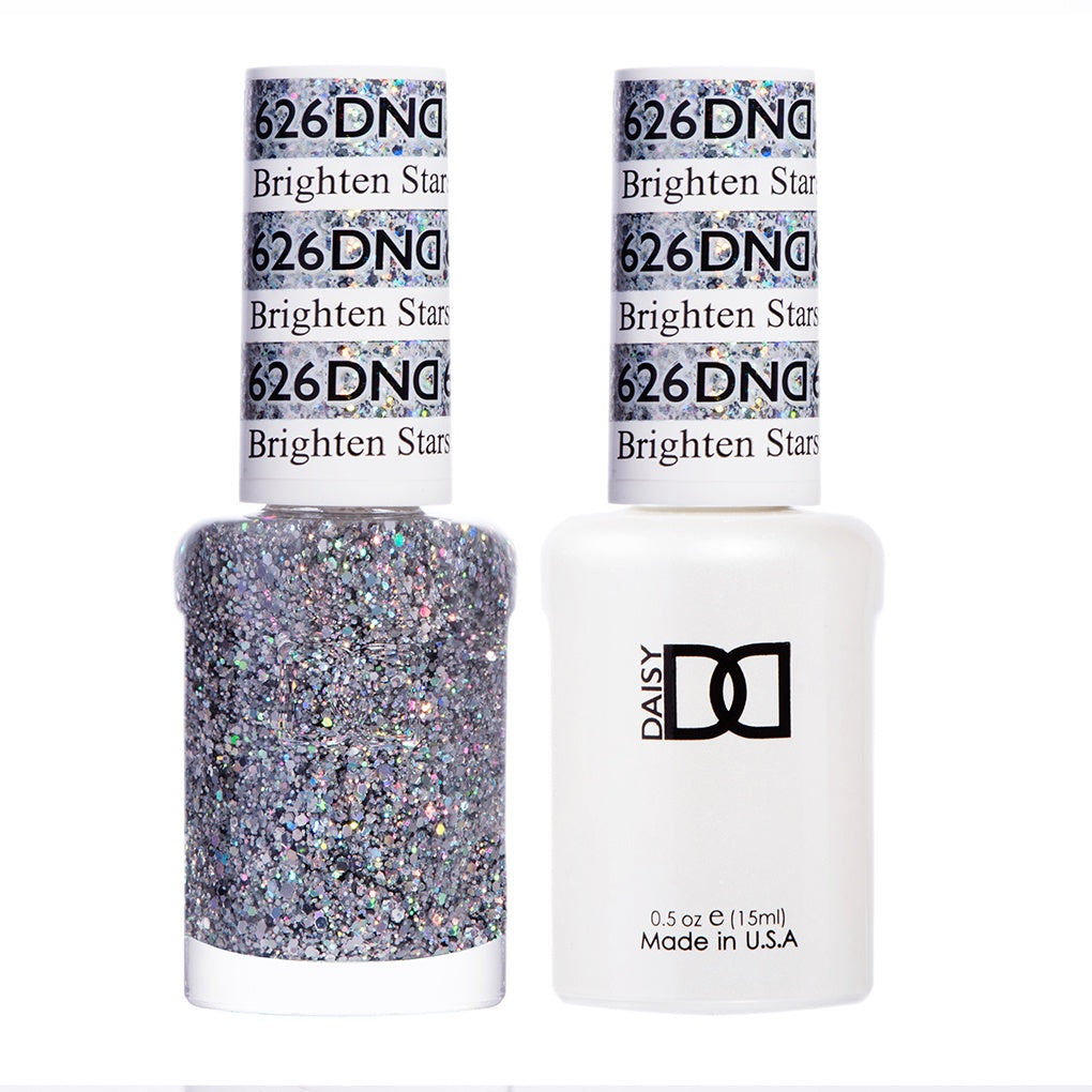 DND Duo Gel Polish and Lacquer - Sparkling Brighten Stars #626