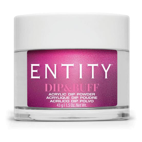 Entity Dip & Buff Customizable Nail Dip Powder - 43 G | 1.5 Oz, Shimmering Bright Fuchsia #833