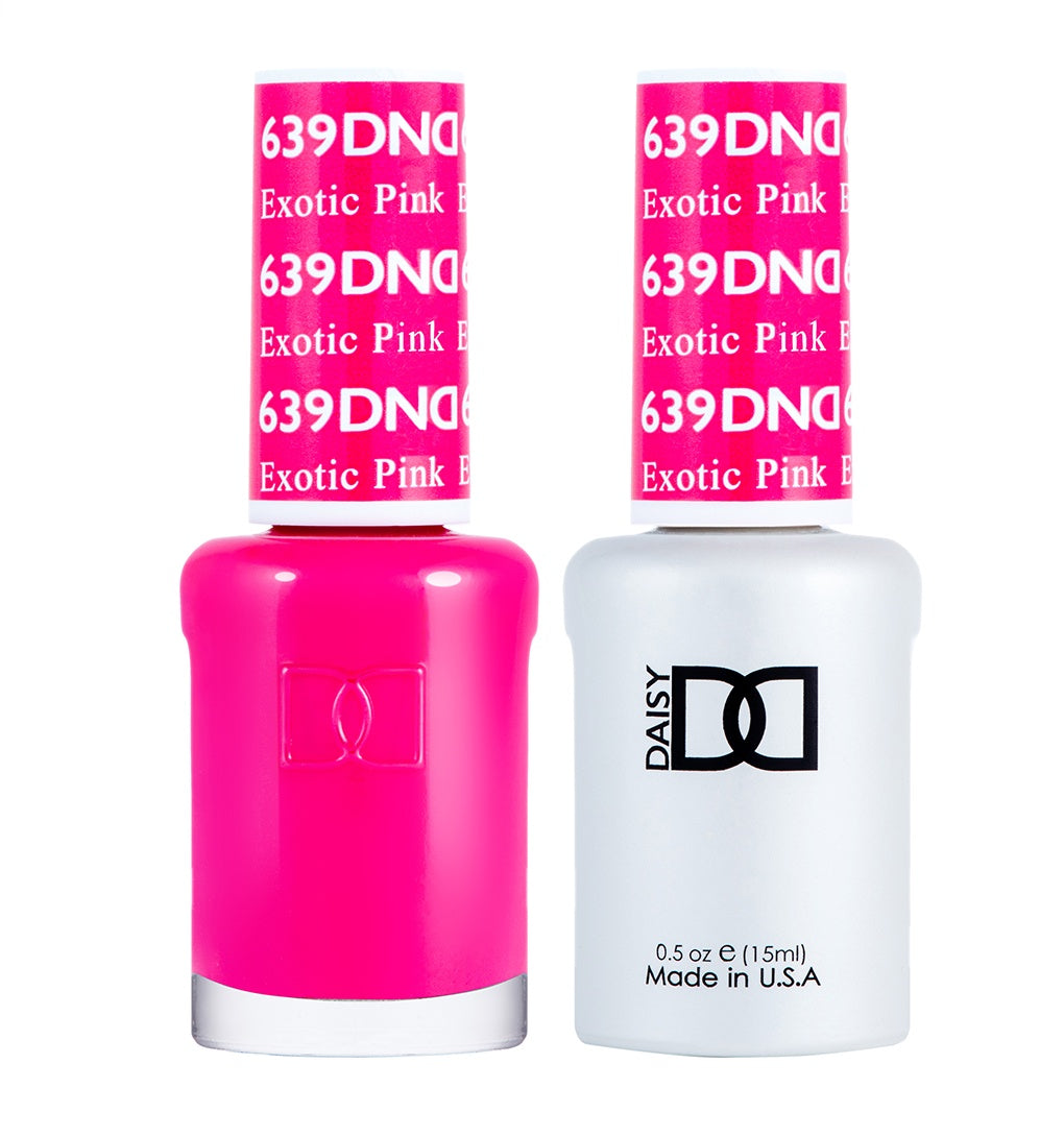 DND Duo Set: Exquisite Gel Polish and Lacquer in Stunning Exotic Pink Shade #639