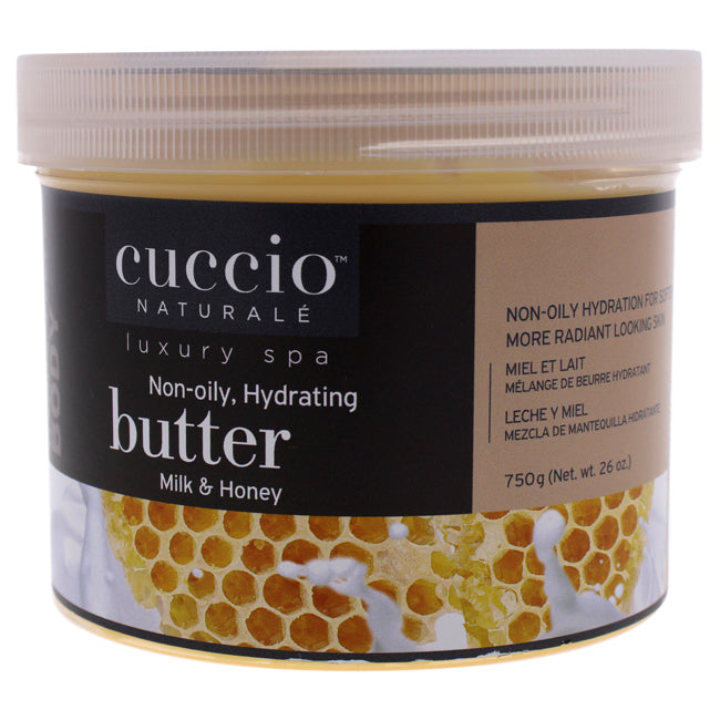Cuccio Naturale Luxury Milk and Honey Butter Blend Hydrating Treatment for Hand, Feet, and Body - 908g / 26oz Tub