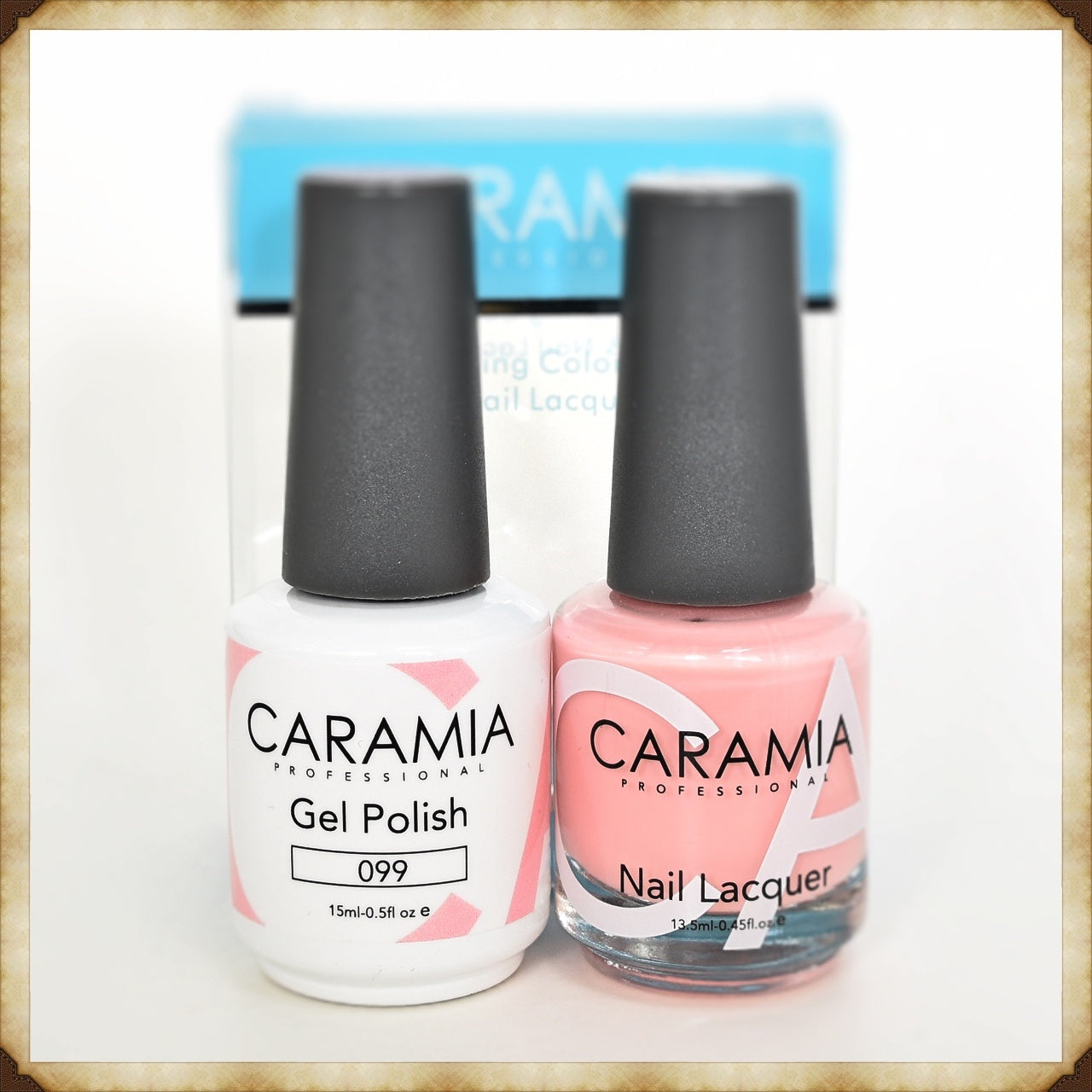 Caramia Brand Duo Set of Gel Polish and Lacquer, Shade 099