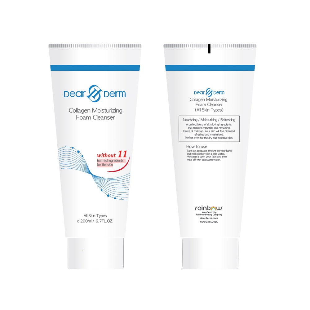 Dearderm Collagen-based Moisturizing Facial Foam Cleanser - 6.7 Ounces