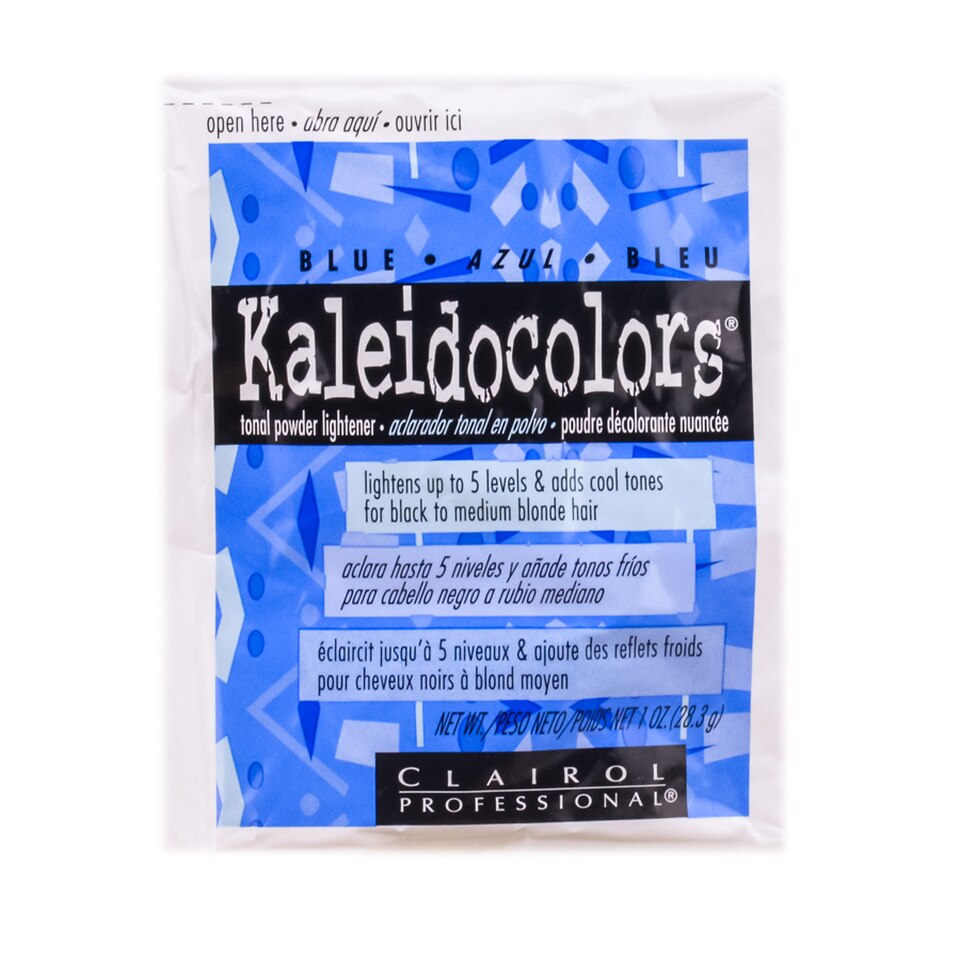 Clairol Kaleidocolor Professional Tonal Powder Hair Lightener in Blue Color - Display Pack of 12 Units, Each 1 Ounce