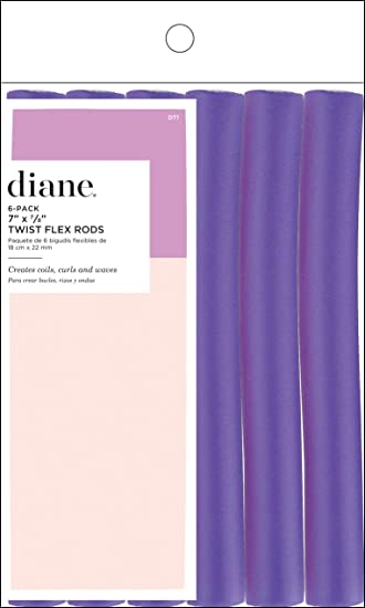 Diane Long Purple 7/8-Inch Twist Flex Hair Rods - Model #DT10