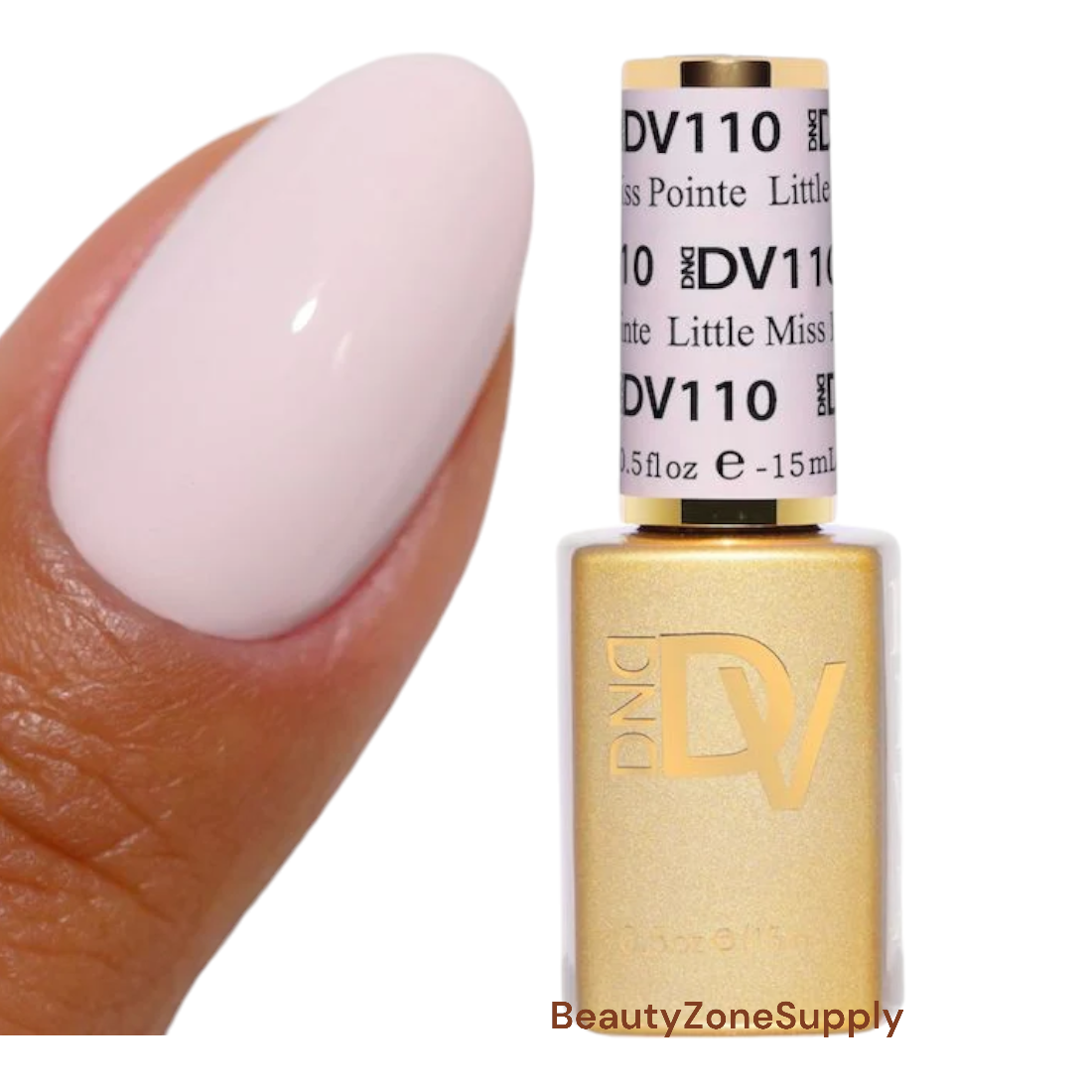 DND Diva Brand Gel Nail Polish - 0.5 Ounce, Shade 110 Little Miss Pointe