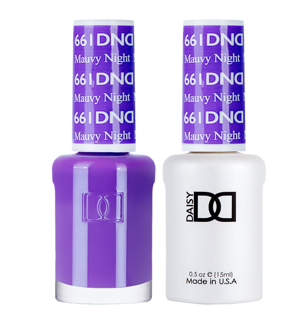 DND Duo Gel Polish and Lacquer - Mauvy Night Shade #661