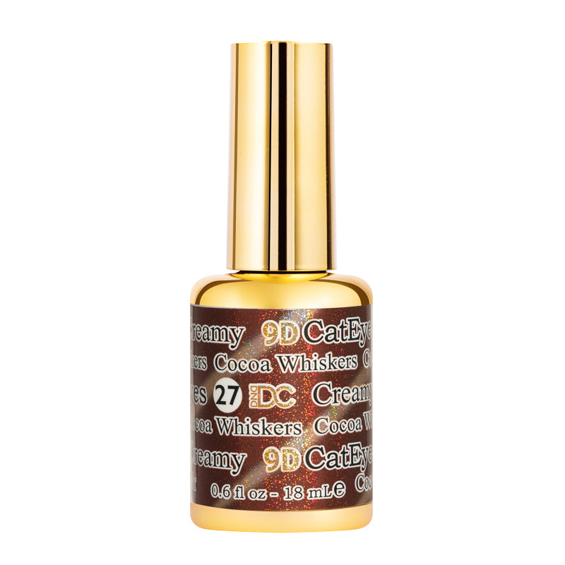 DC DND 9D Creamy Cat Eye Gel Nail Polish #27 - Cocoa Whiskers, 0.5 Ounce