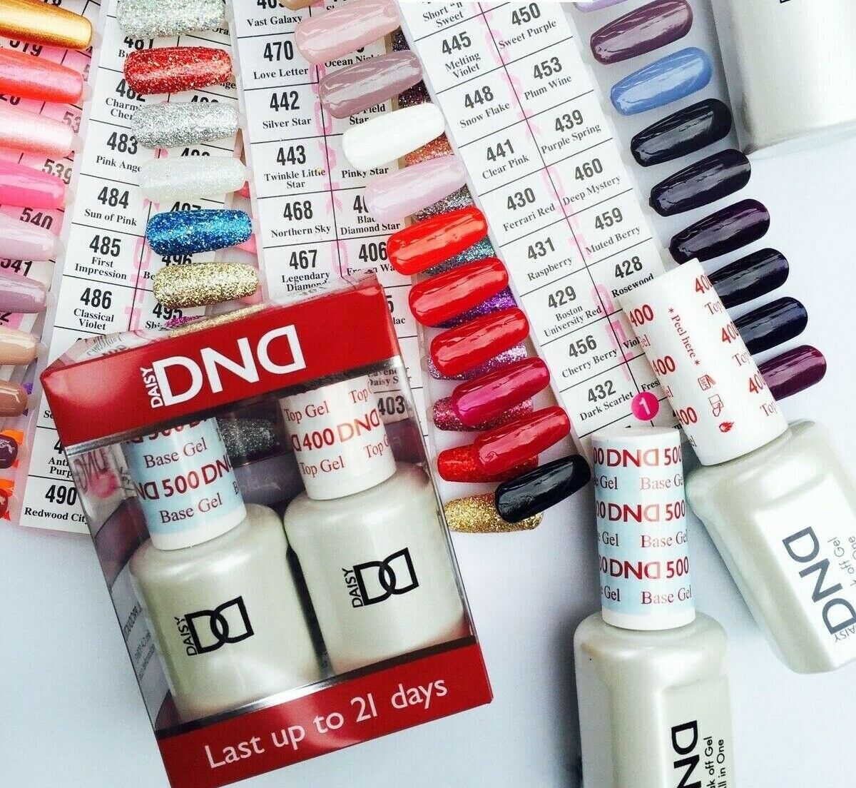 Daisy DND Soak - Off Gel & Matching Lacquer Duo (0.5 fl. oz., LED/UV, #400 - #480)