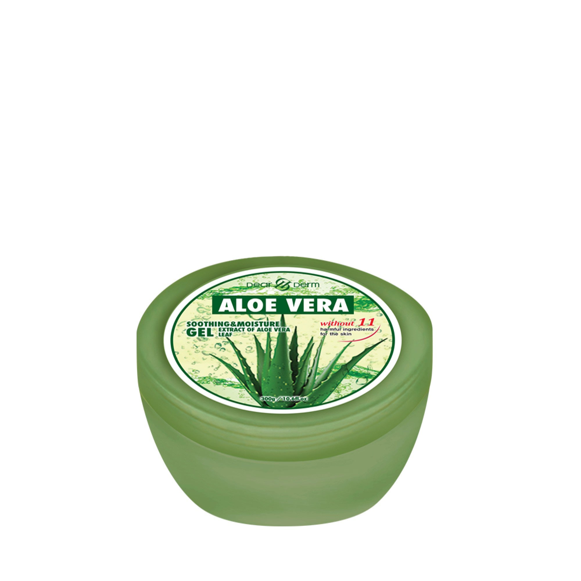 Dearderm Aloe Vera Gel - 300G/10.6 FL. OZ for Soothing and Moisturizing