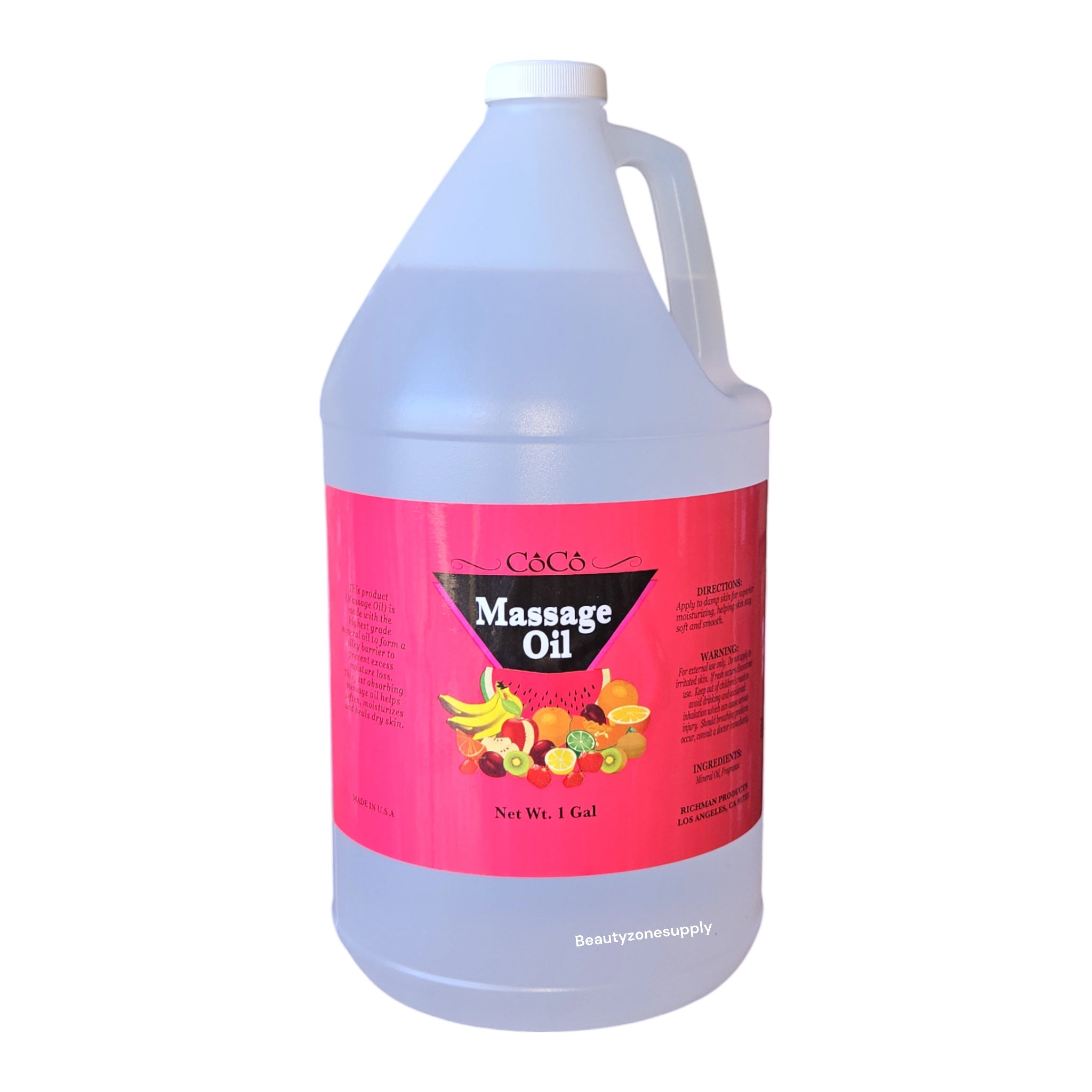 Unscented Gallon of Premium Coco Massage Oil