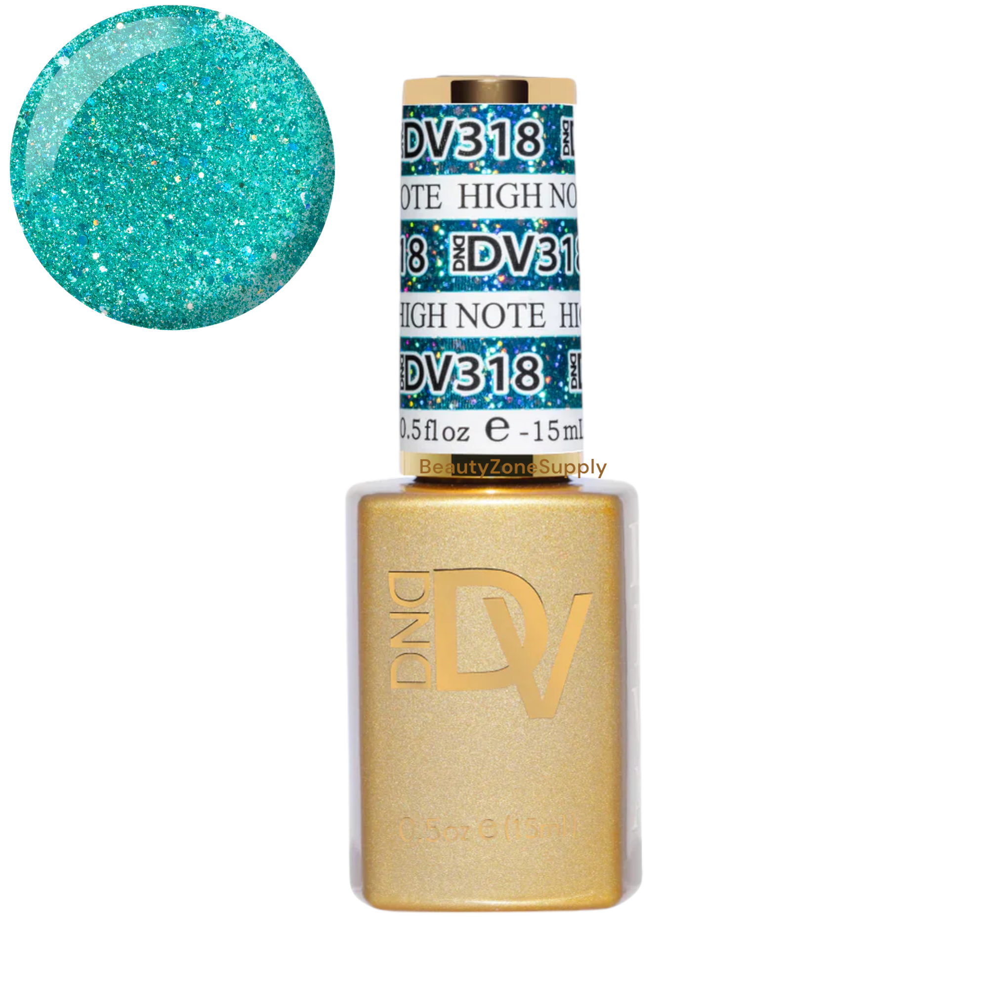 DND Diva Platinum Gel Nail Polish HIGH NOTE 0.5 Ounce, Shade #318 from Raise Your Glass Platinum Collection