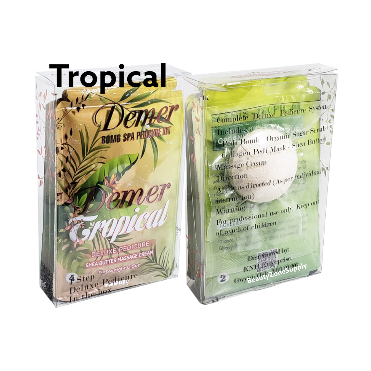 Demer Tropical 60-Pack 4-in-1 Spa Pedicure Bomb Kit for a Luxurious Foot Care Experience