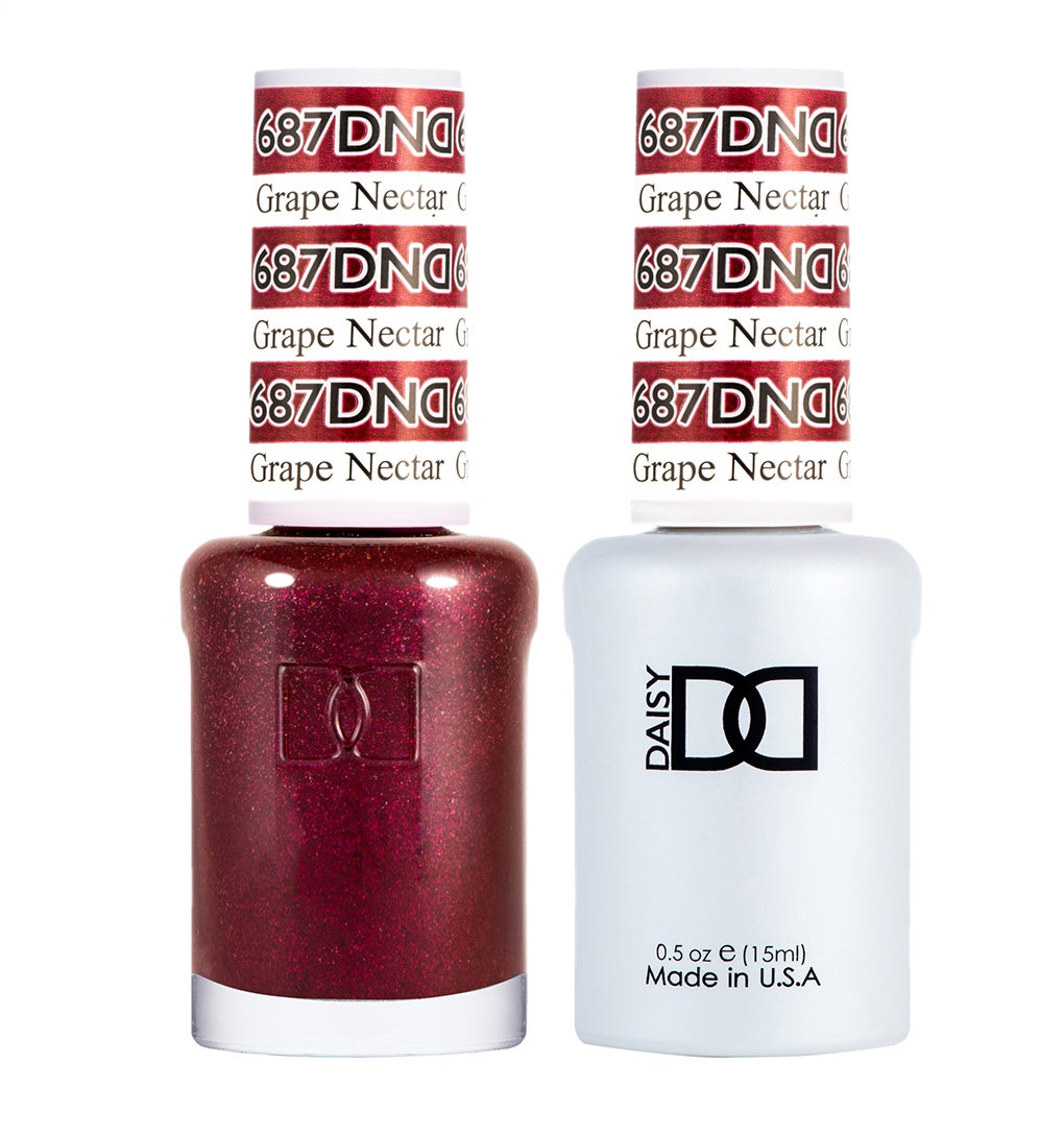 DND Dual-Use Gel Nail Polish and Lacquer in Grape Nectar Shade #687