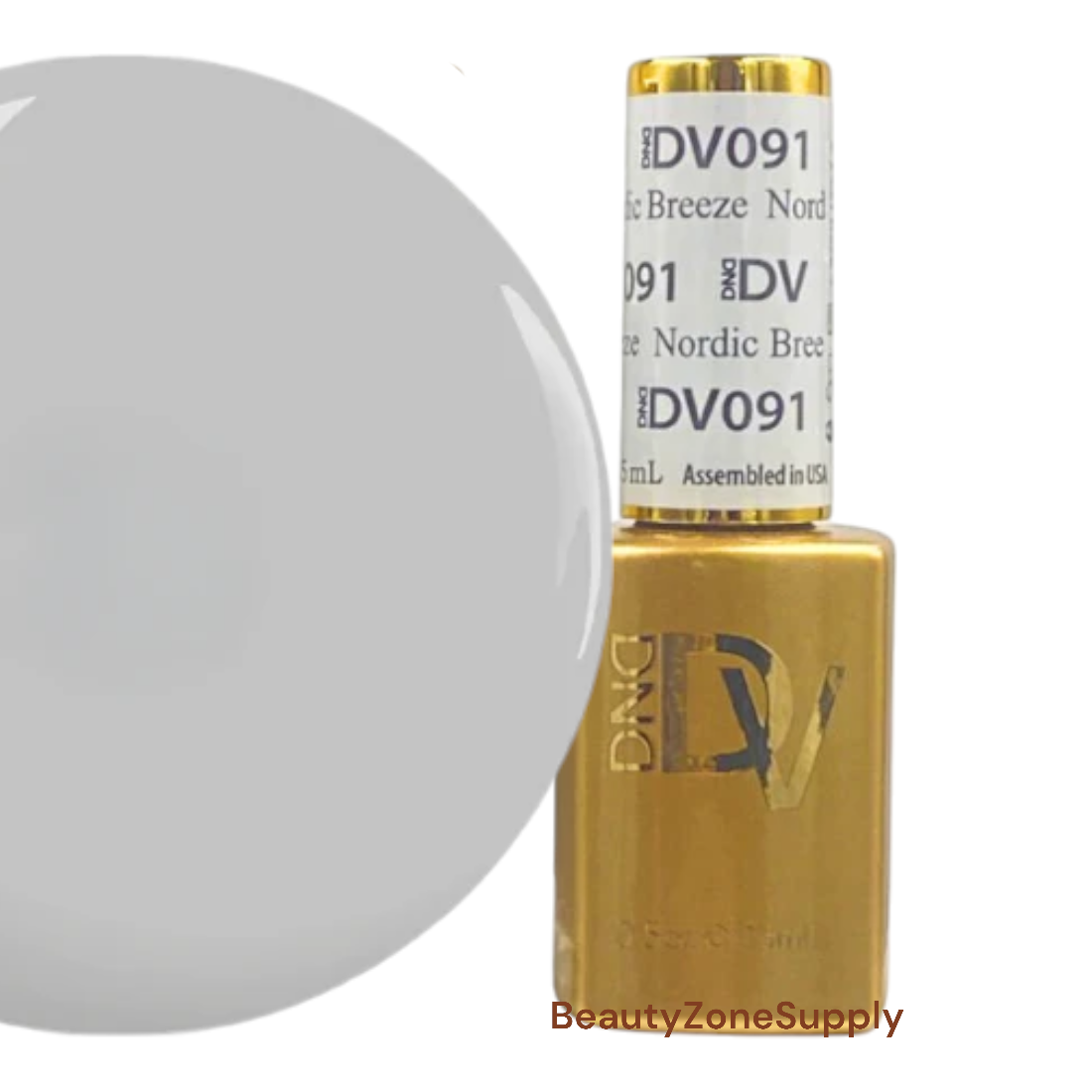 DND Diva Professional Gel Nail Polish - 0.5 oz, Shade 091 Breeze Nordic