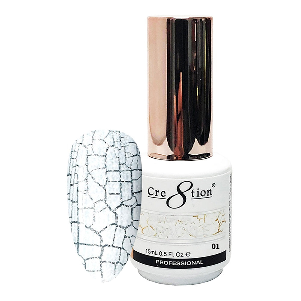 Cre8tion Brand Crackle Effect Soak-Off Gel Polish #01
